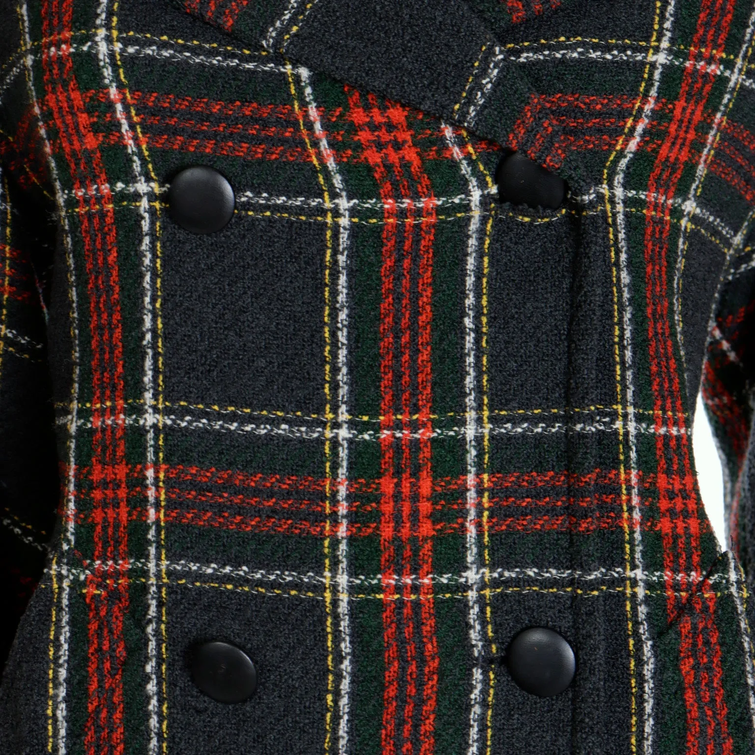 1990s Isaac Mizrahi Black & Red Plaid Blazer Jacket