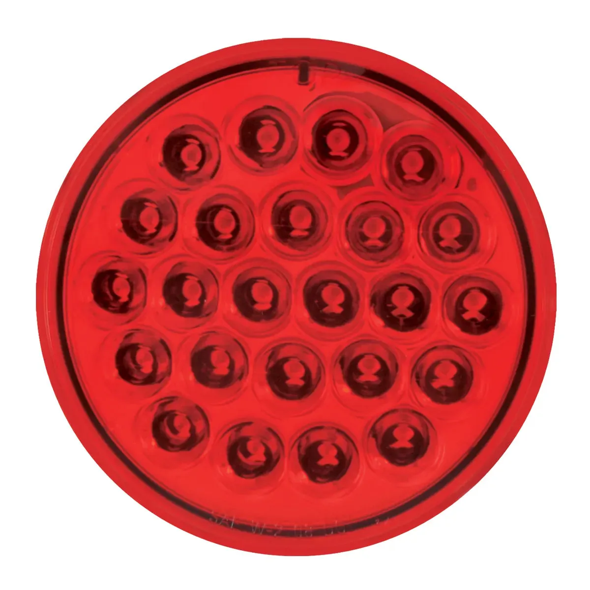 76466 #2 4" PEARL RED/RED 24LED STROBE SEALED LIGHT, 9~36V