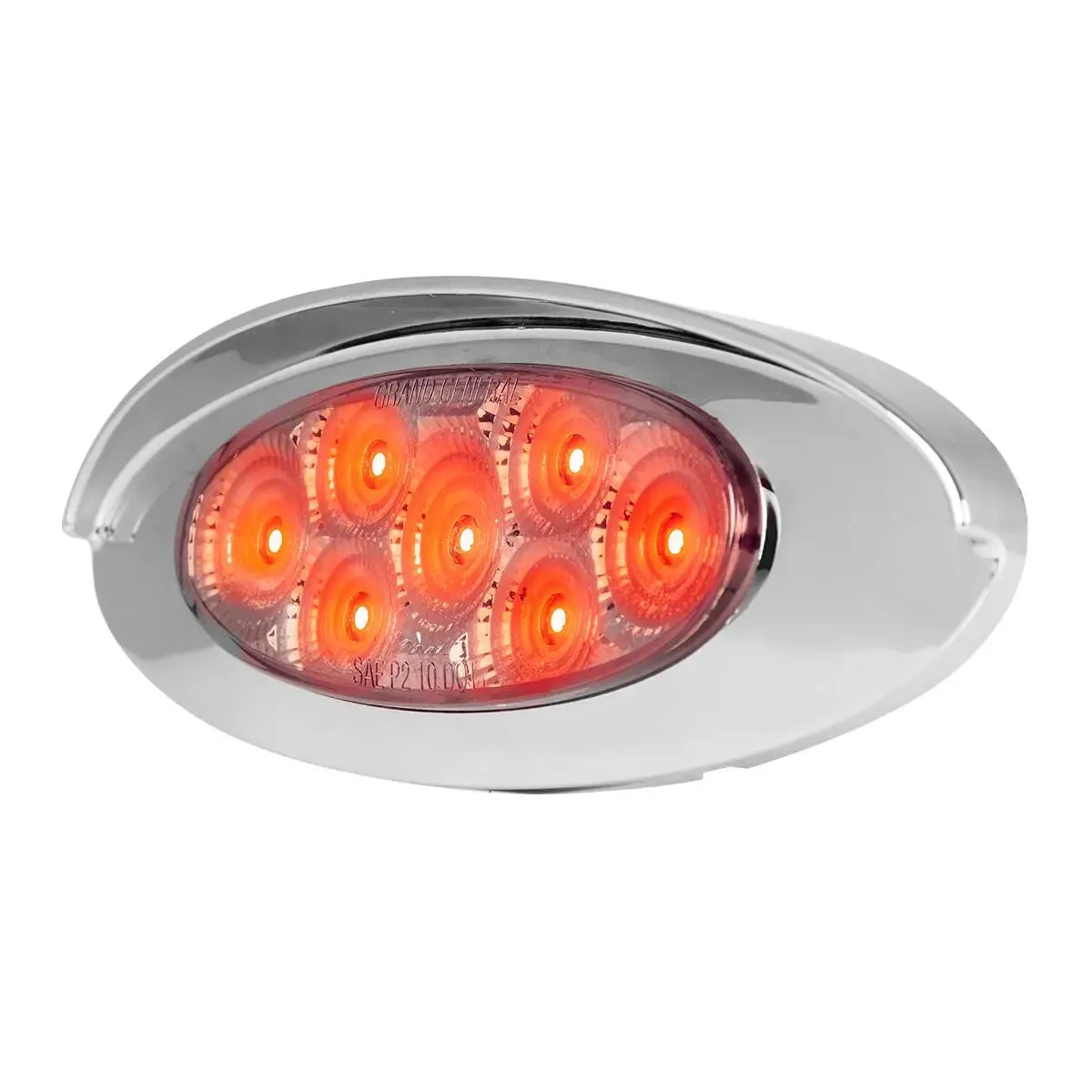 77837 ULTRA THIN SPYDER Y2K RED/RED 7 LED LIGHT W/VISOR, HIGH/LOW