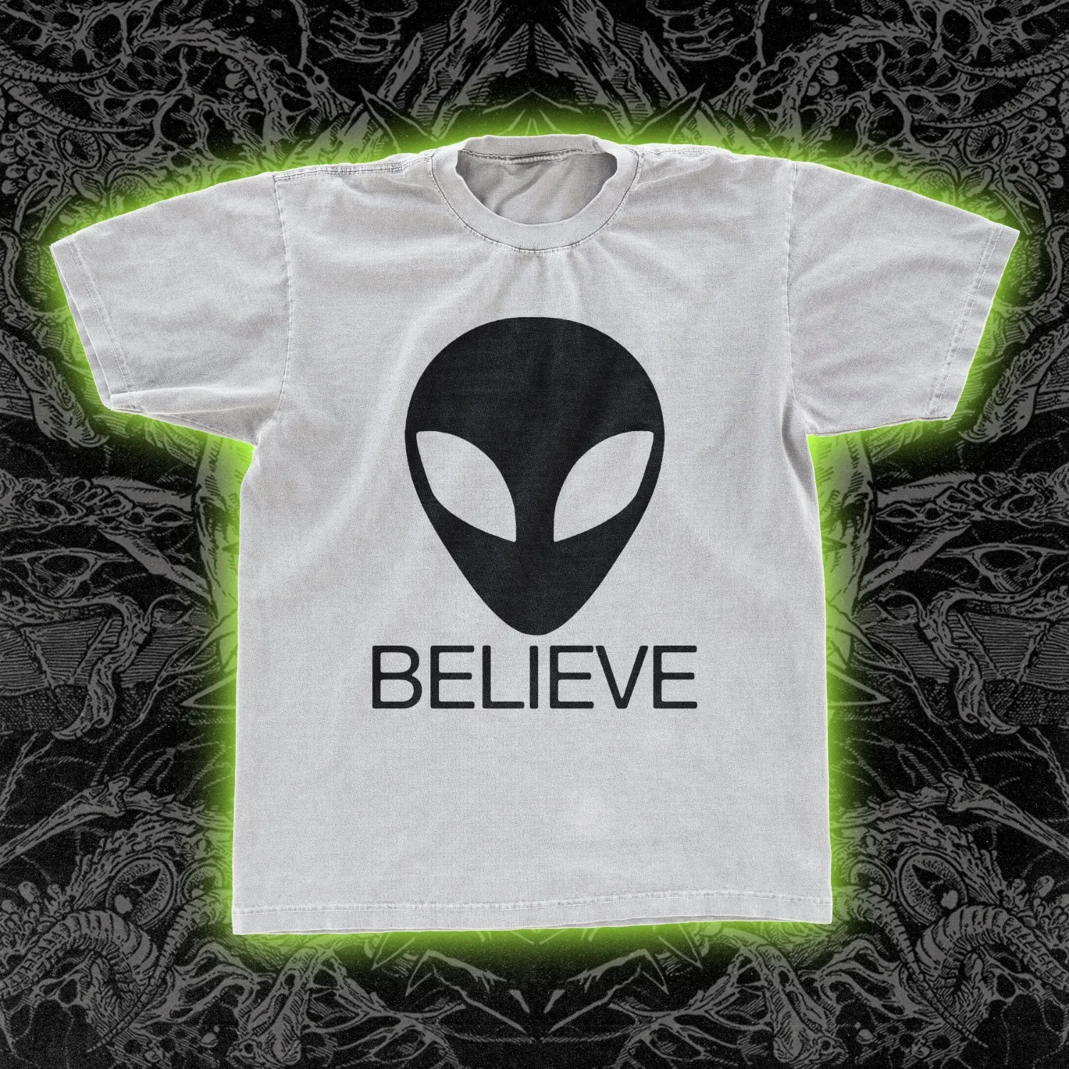 Alien Gray Believe Classic Tee
