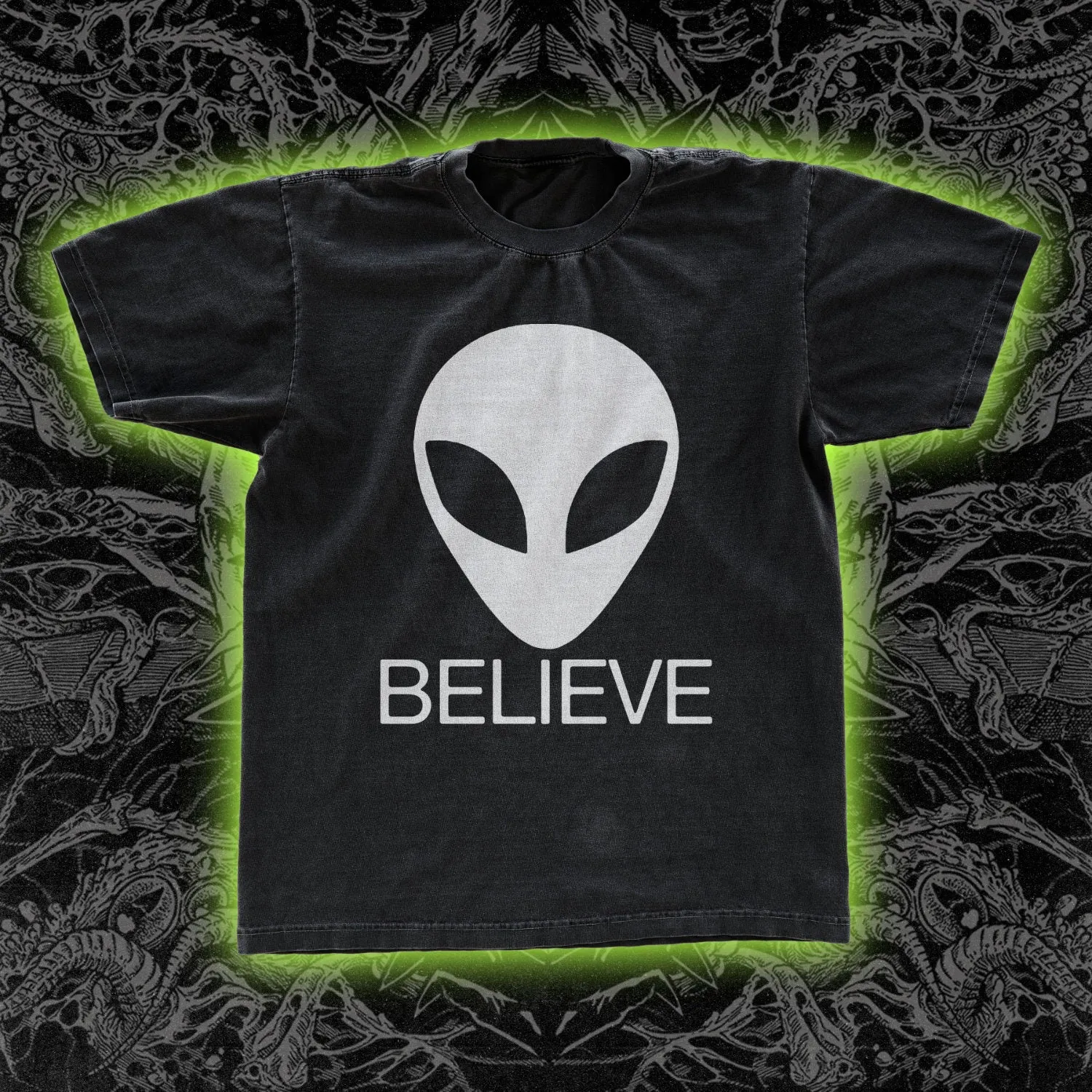 Alien Gray Believe Classic Tee