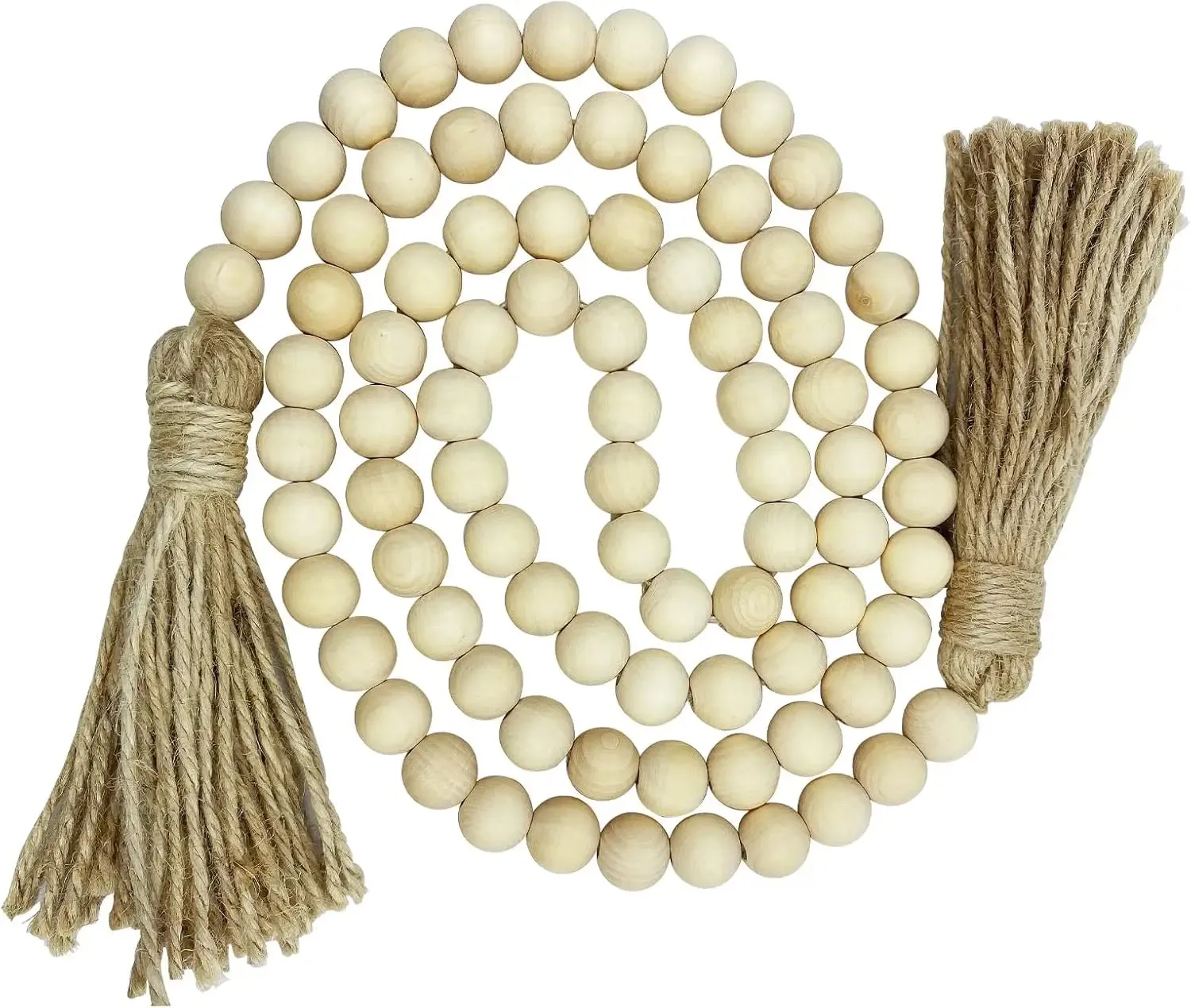 BEADED GARLAND WITH TASSEL RUSTIC COUNTRY BOHO DECORATIONS