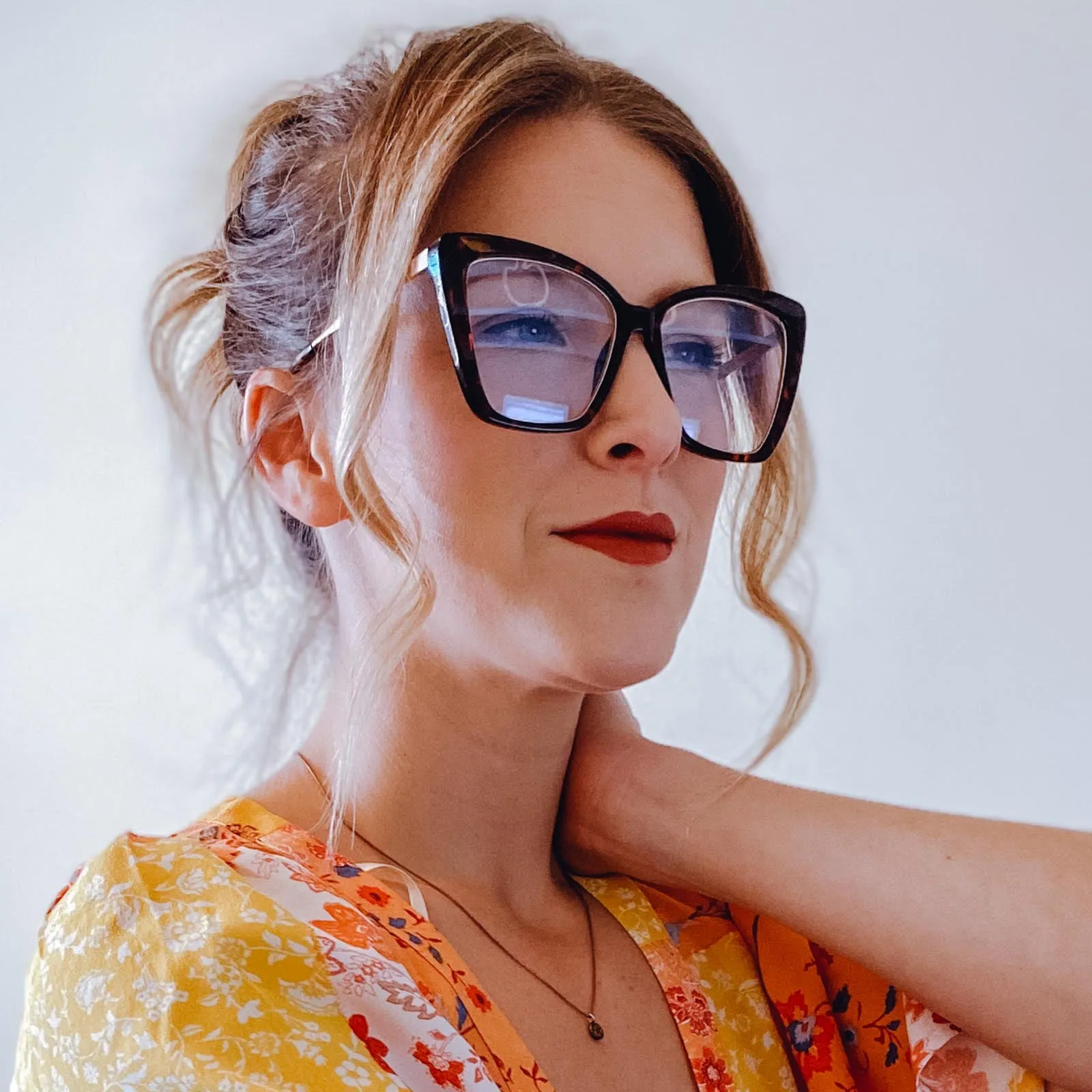 BECKY IV - AMBER TORTOISE   BLUE LIGHT TECHNOLOGY GLASSES