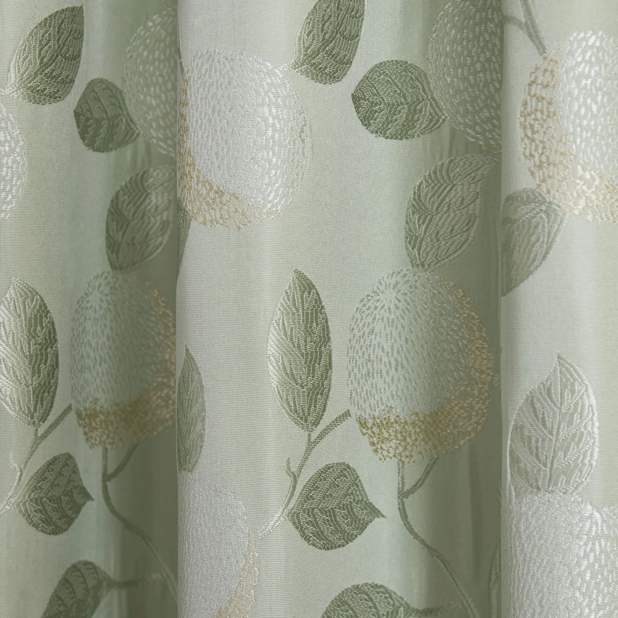 Bramford Pair of Pencil Pleat Curtains by Curtina in Green