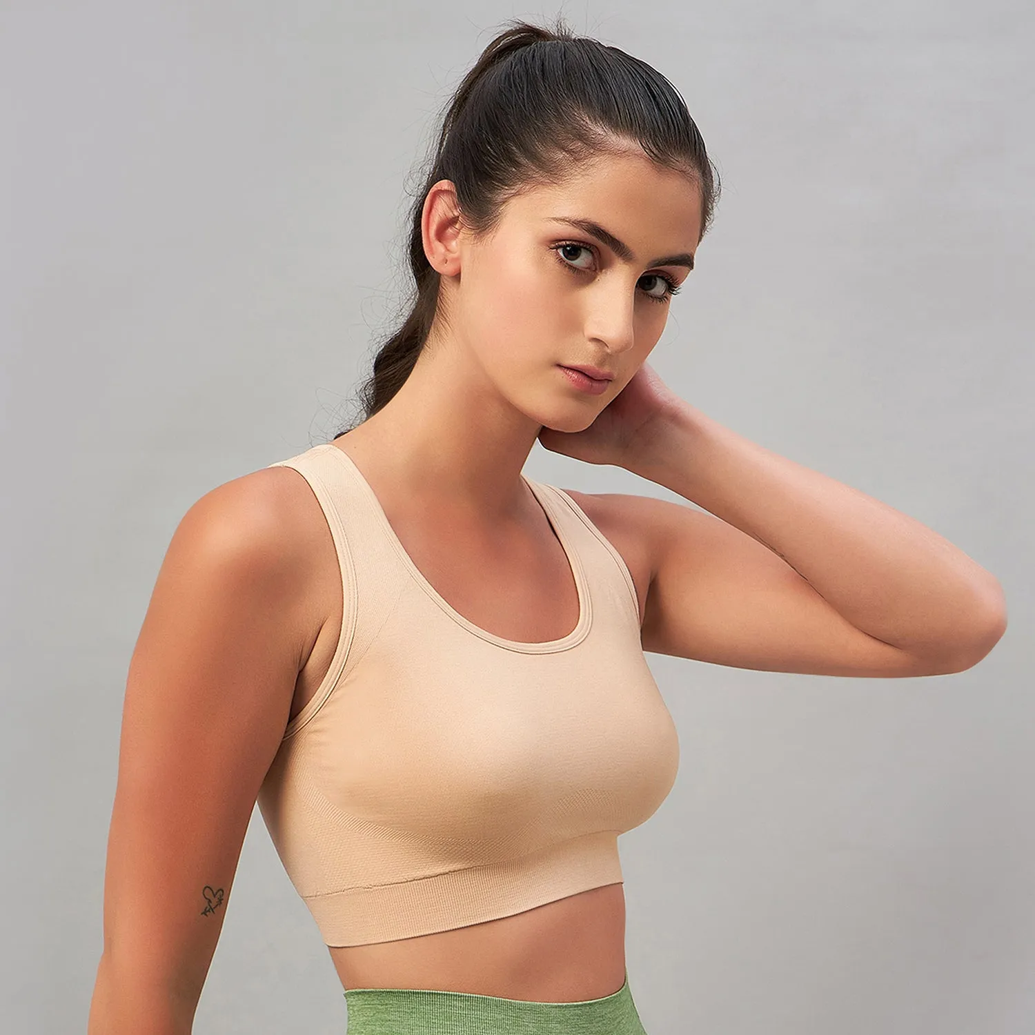 C9 Airwear Seamless Sports Bra For Women - Grey