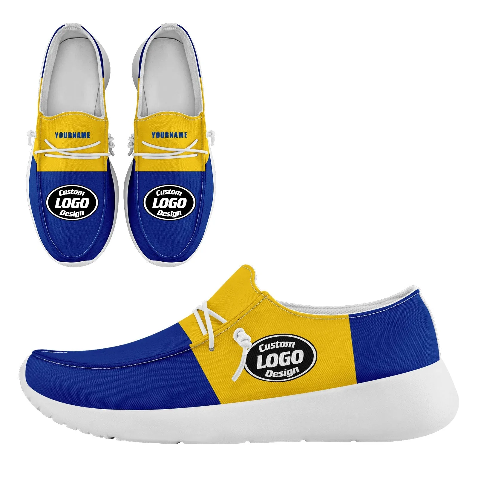 Custom Blue Yellow Los Angeles Jacket and Sports Shoes Combo Offer Personalized Combo ZH-D020294-15