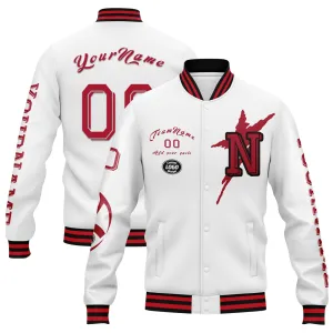 Custom White Red New York Jacket Bomber Full-Snap Varsity Letterman Personalized Jacket FZ005SX-D020290-21