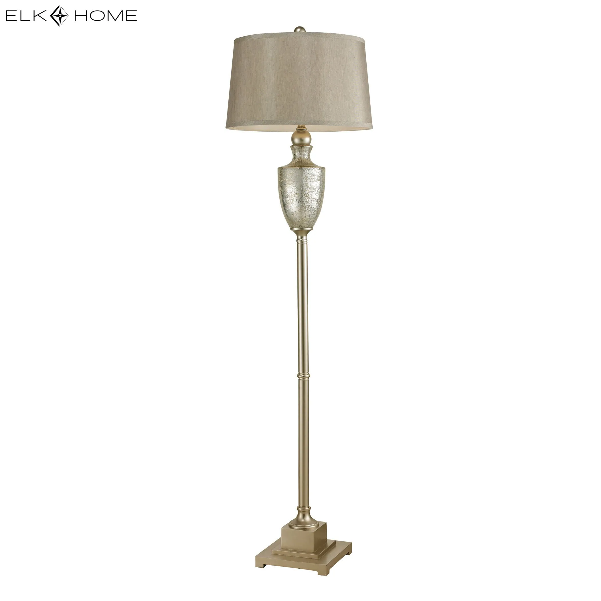 Elmira 63" Floor Lamp in Antique Mercury
