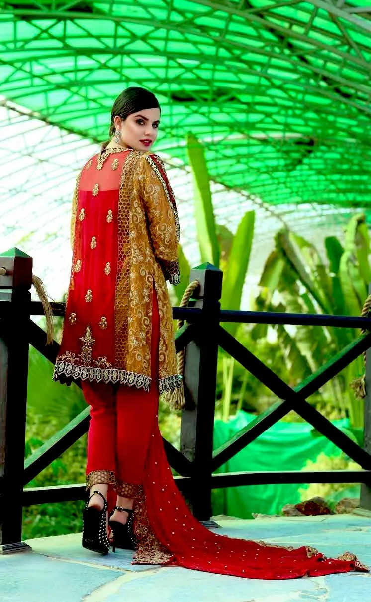 Eshaal Luxury Embroidered Festive Eid Chiffon Collection by Emaan Adeel – EA05