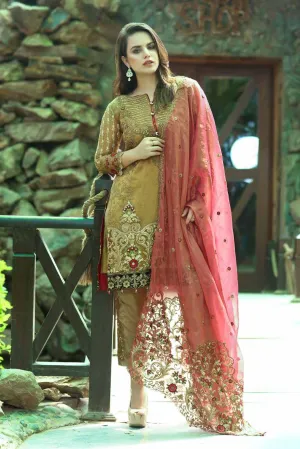 Eshaal Luxury Embroidered Festive Eid Chiffon Collection by Emaan Adeel – EA07