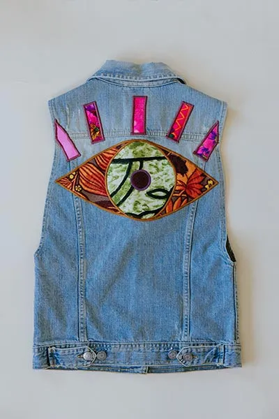 Evil Eye Denim Vest