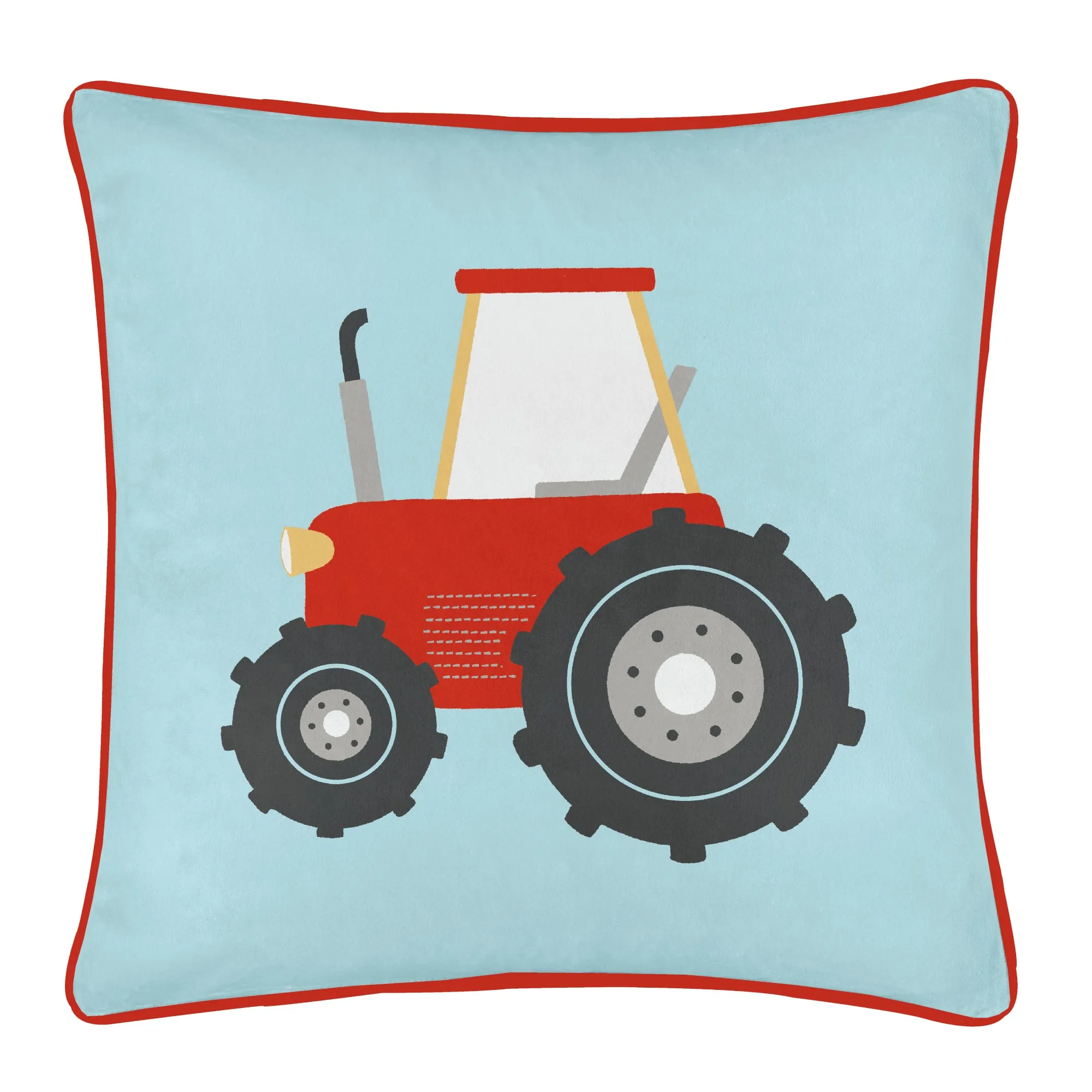 Farmyard Friends Filled Cushion by Bedlam in Blue 43 x 43cm