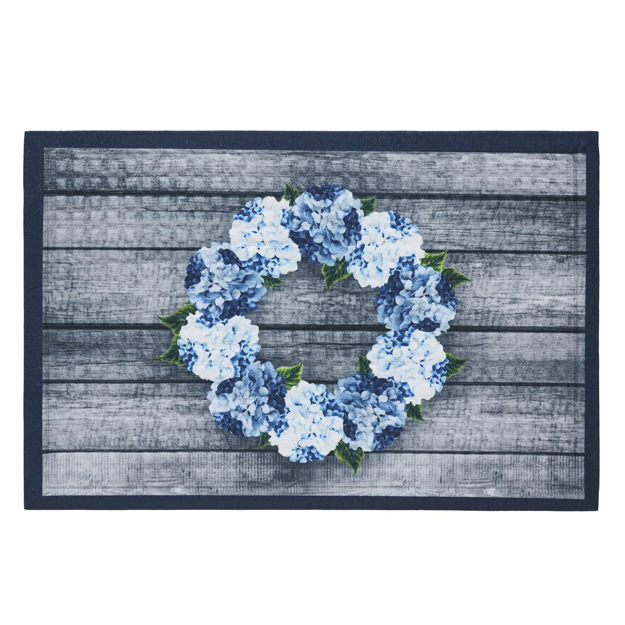 Finders Keepers Hydrangea Wreath Nylon Rug Rect 24x36