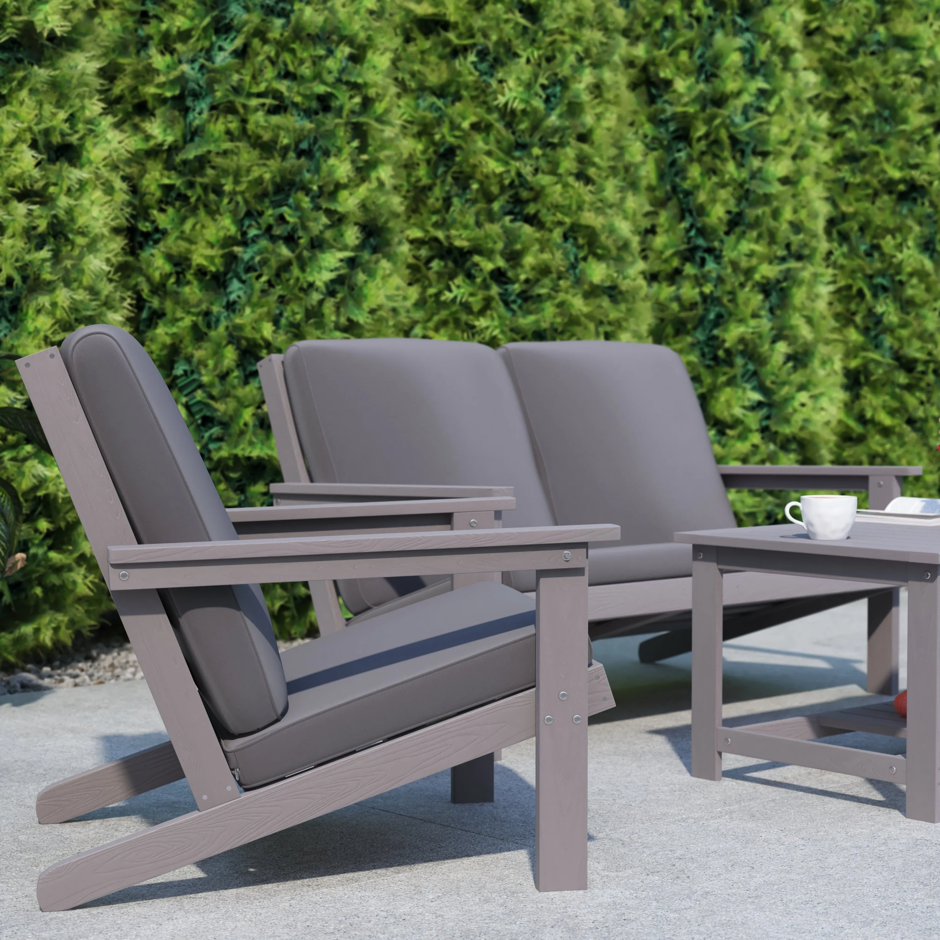 Gray Chair & Gray Cushions JJ-C14021-GY-GG