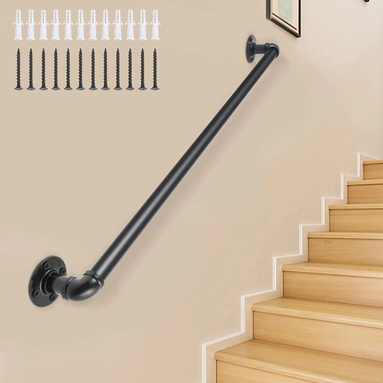 Industrial Pipe Stair Handrail-95CM