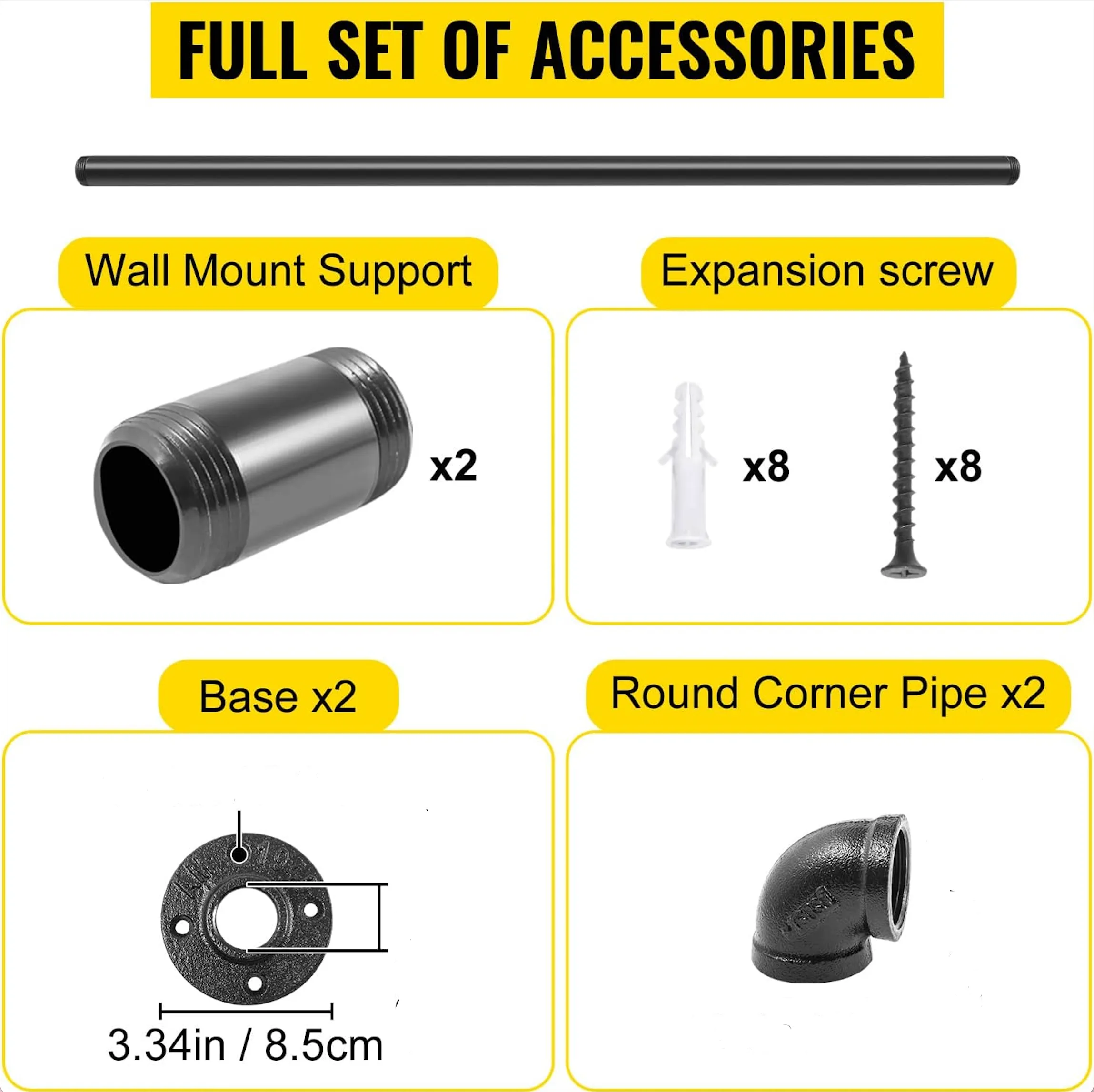 Industrial Pipe Stair Handrail-95CM