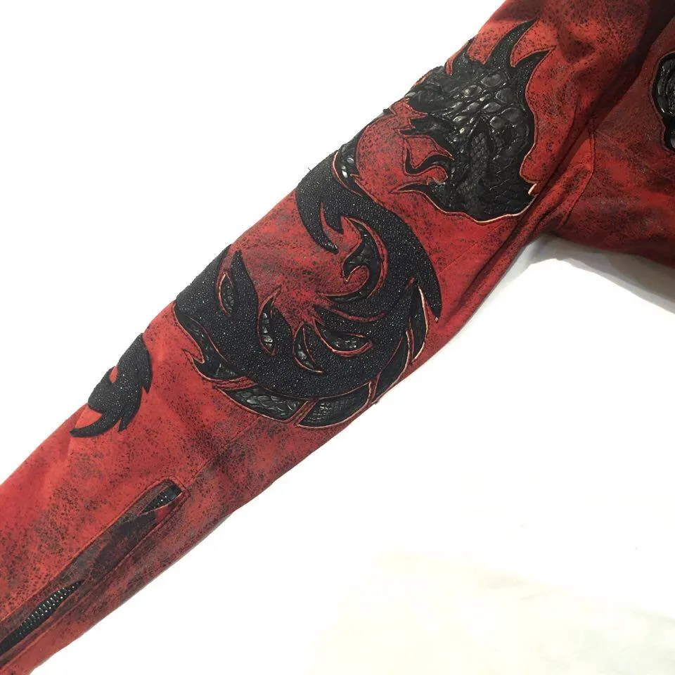 Kashani 'Monster' Red Python & Stingray Jacket