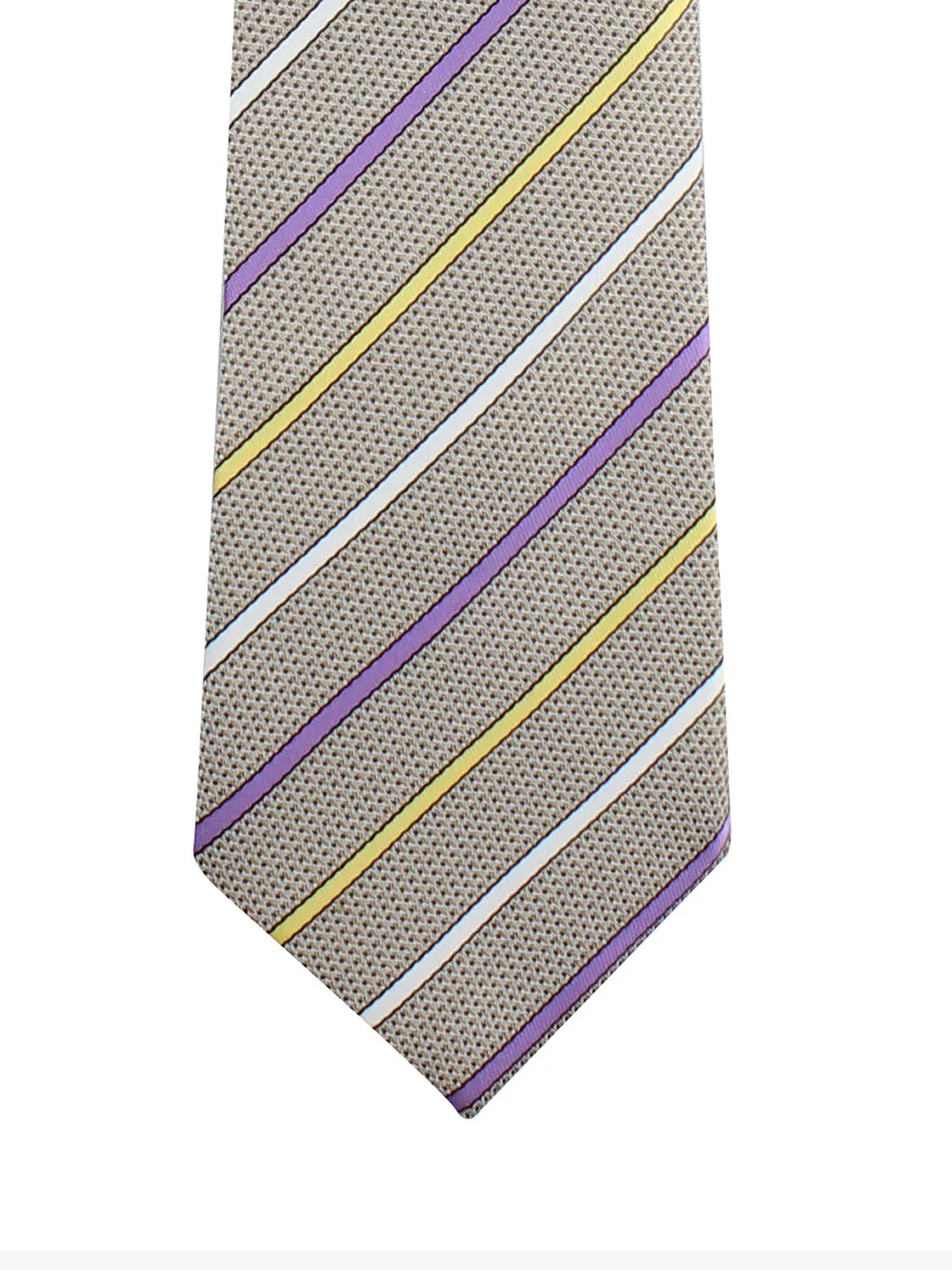 Kovove The Delightful Striped Grey Necktie and Pocket Square Gift Box