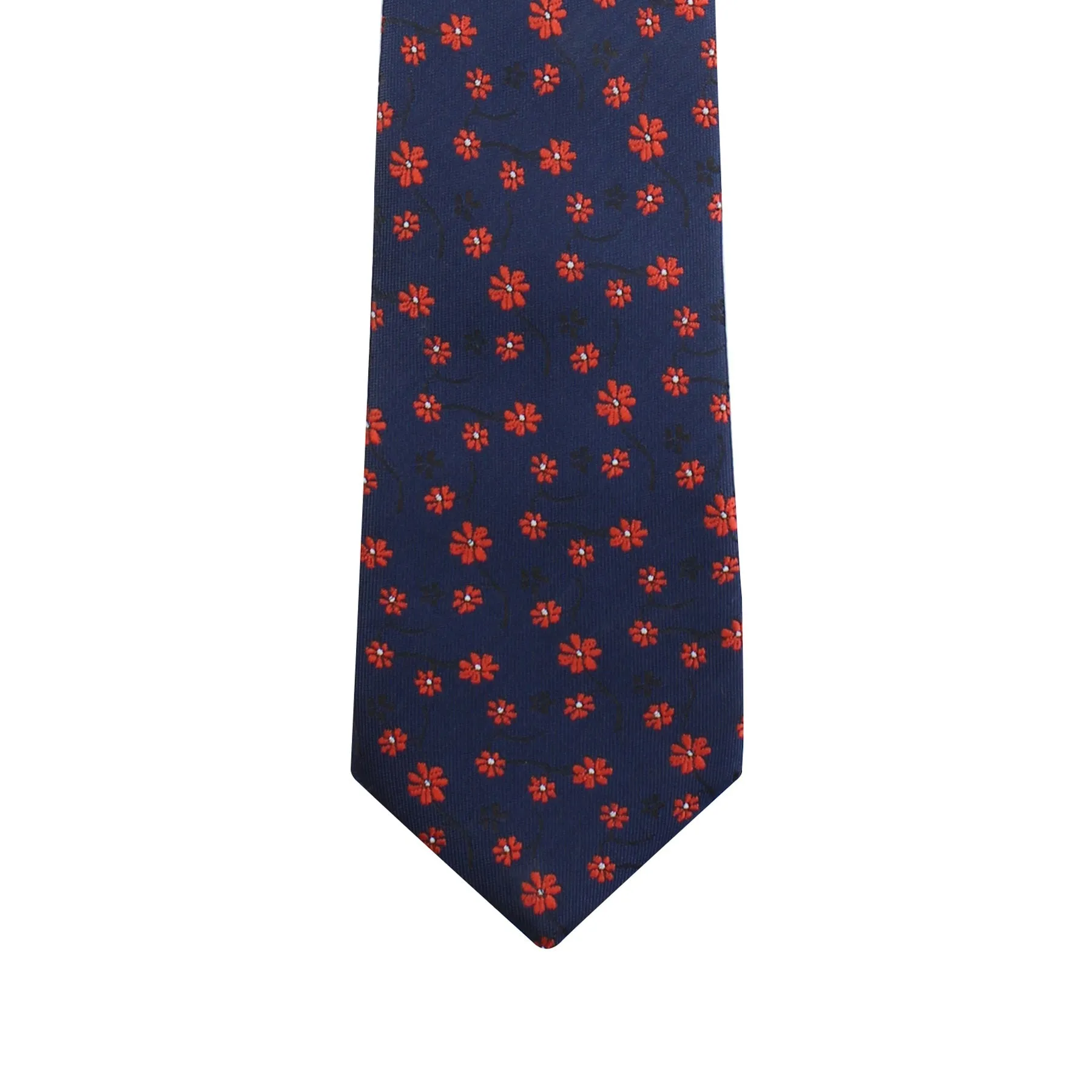 Kovove The Enchanting Floral Blue Necktie and Pocket Square Gift Box