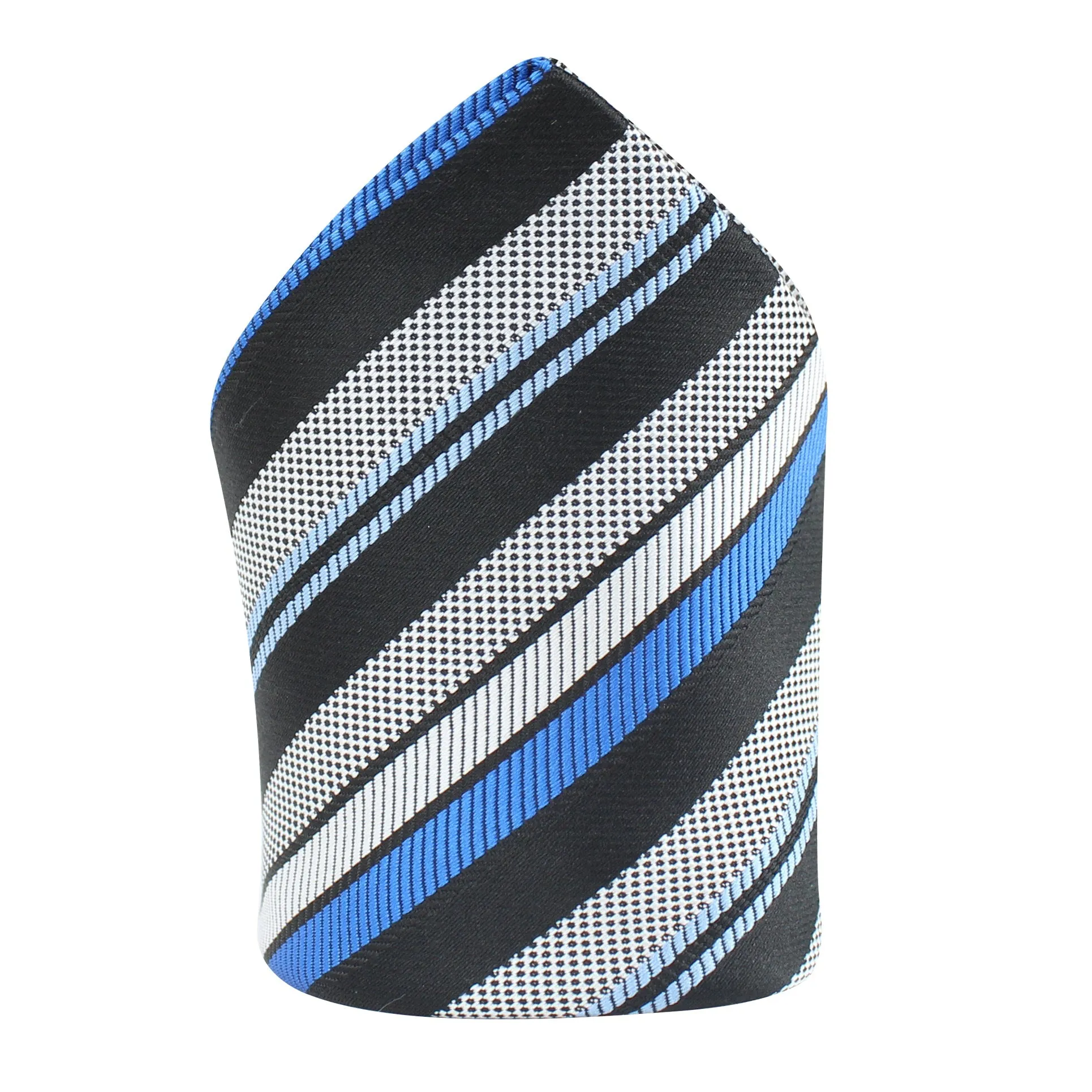 Kovove The Stripedara Grey Pocket Square For Men