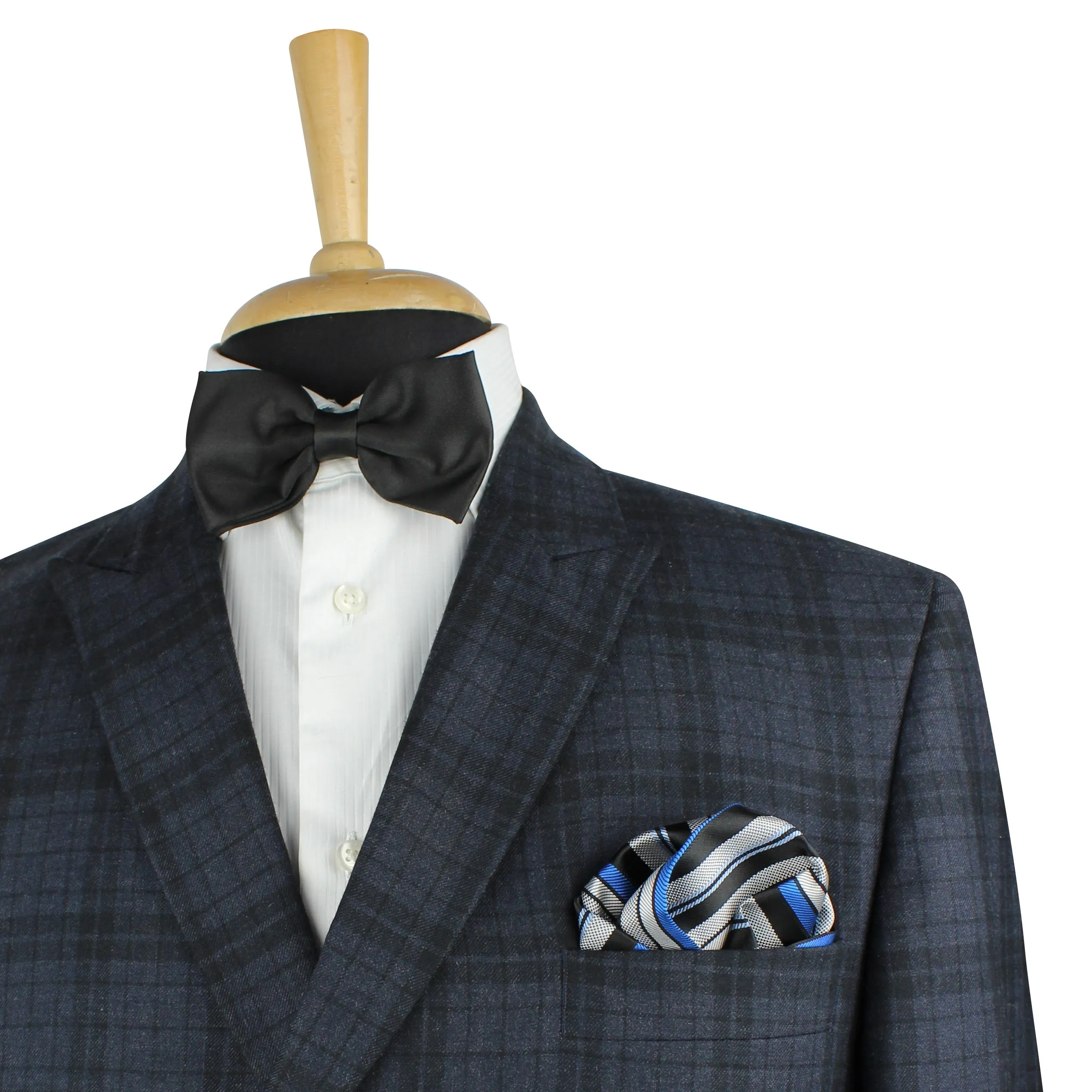 Kovove The Stripedara Grey Pocket Square For Men
