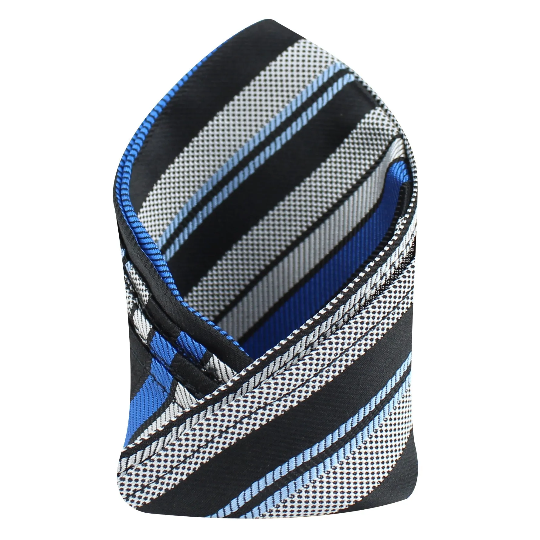 Kovove The Stripedara Grey Pocket Square For Men