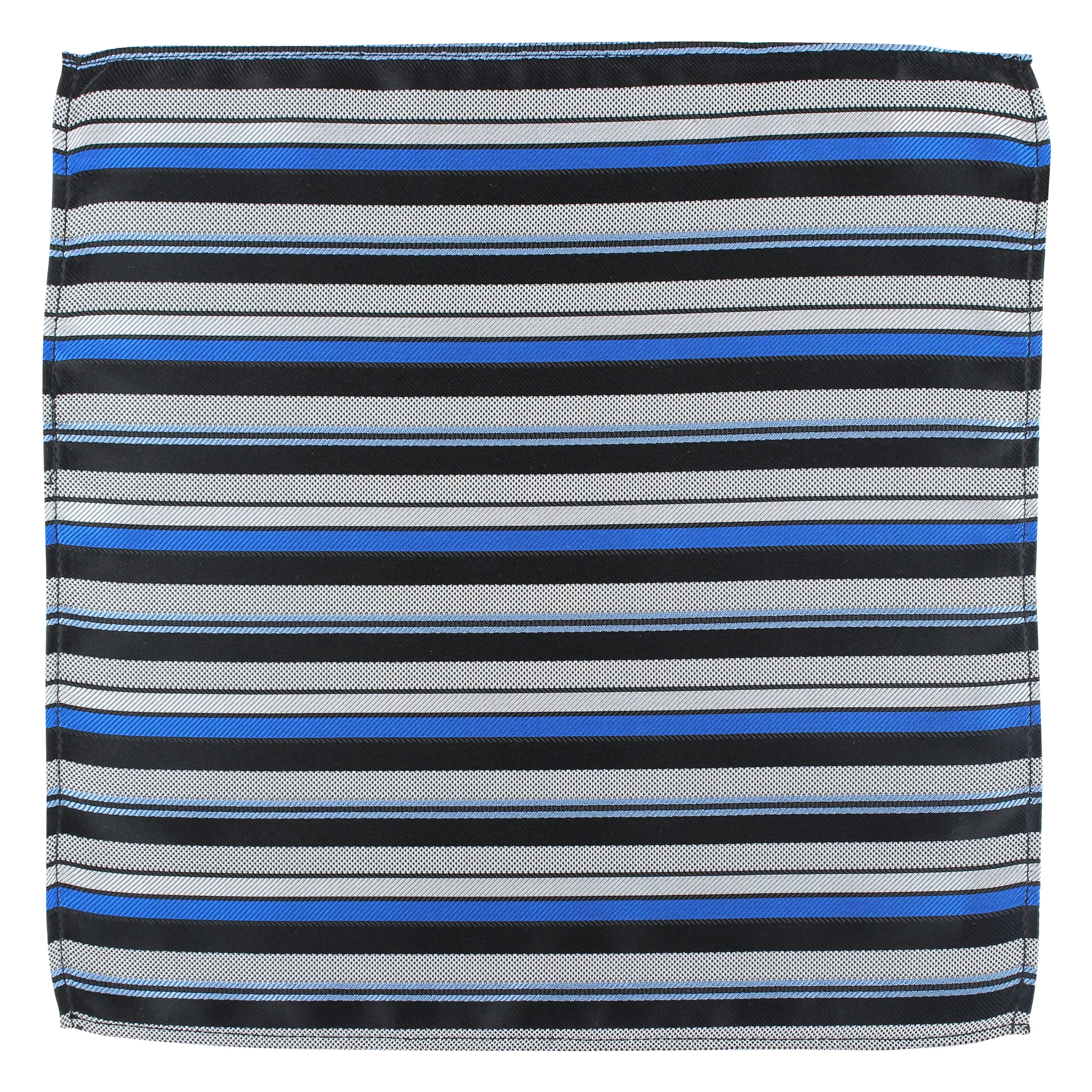 Kovove The Stripedara Grey Pocket Square For Men