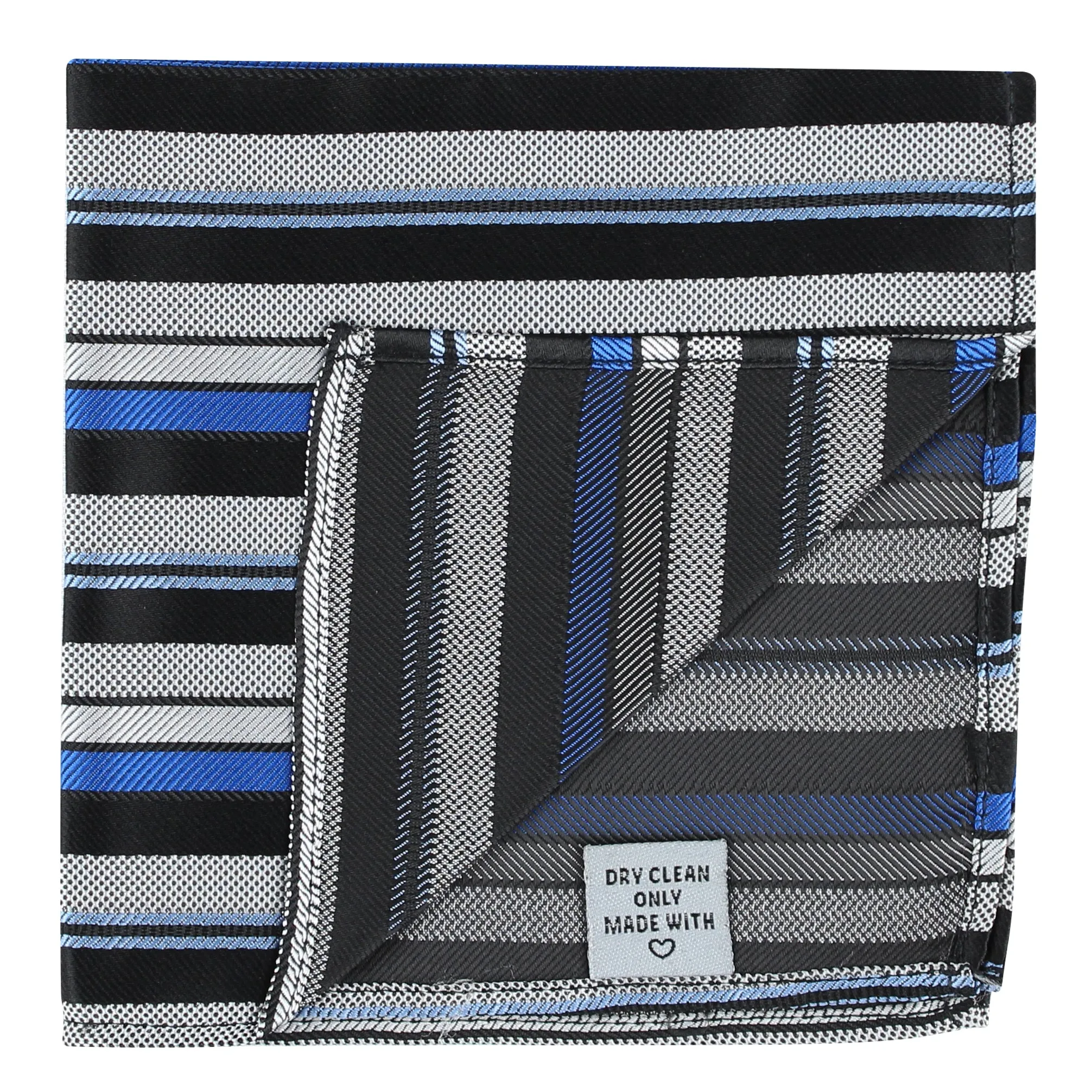 Kovove The Stripedara Grey Pocket Square For Men