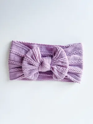 lavender "cable knit" nylon knot