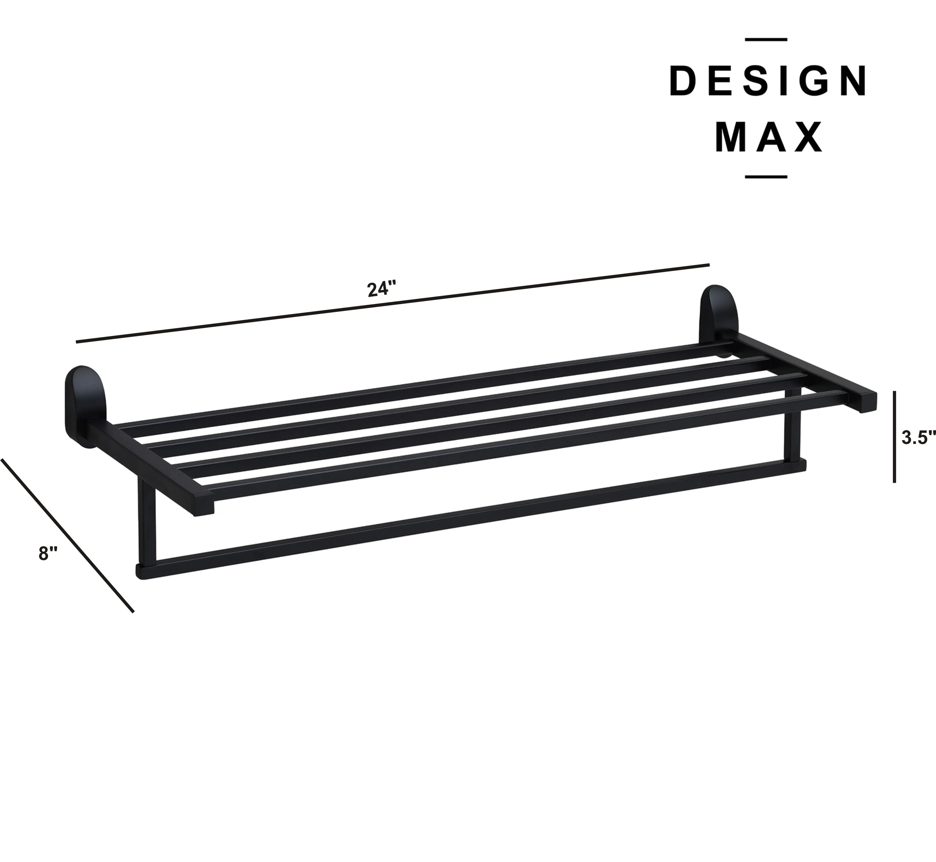 Matte Black Stainless Steel Towel Holder