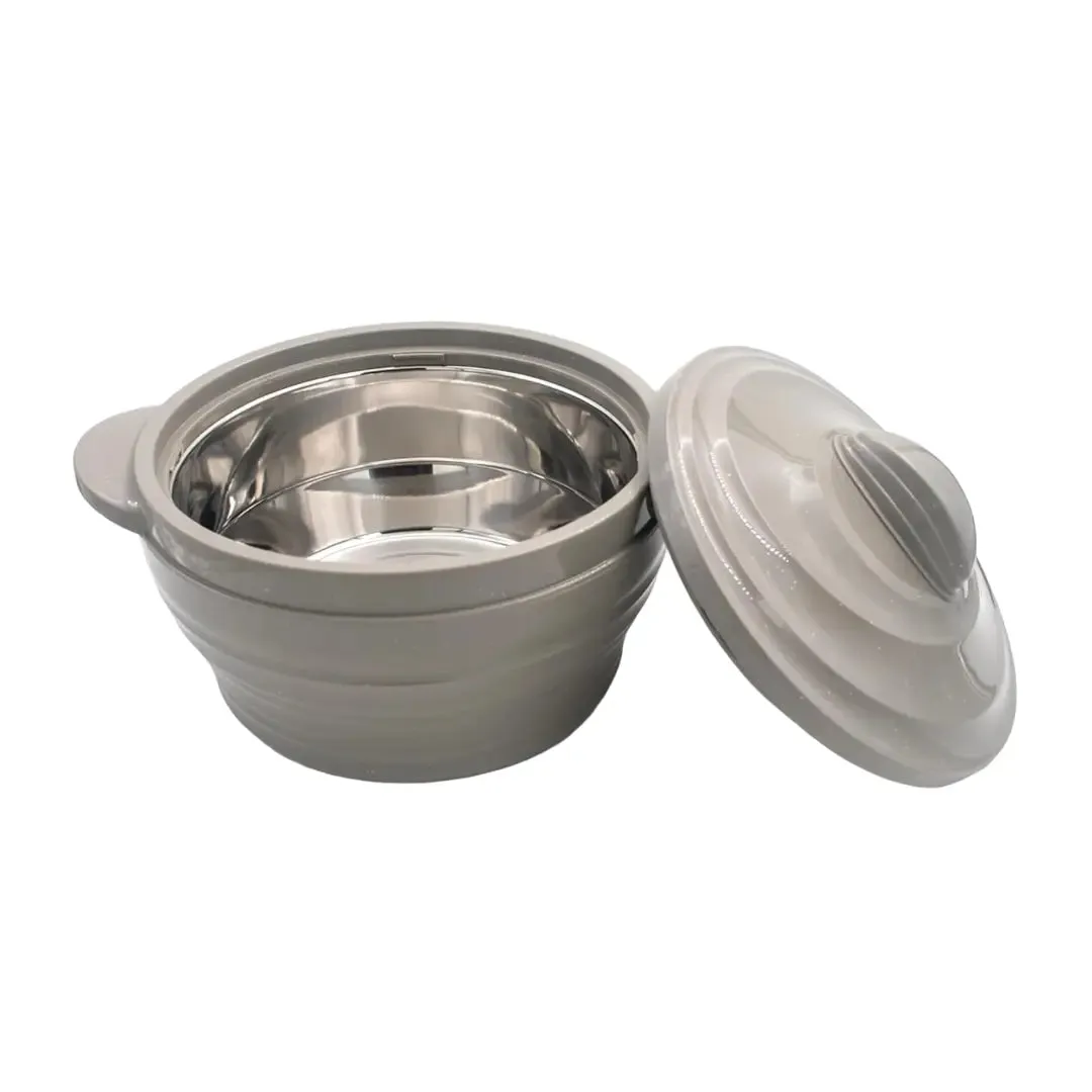 Nayasa Cornello Insulated Inner Stainless Steel Casserole Set of 3 (500ml, 1000ml, 1500ml) - Cool Green