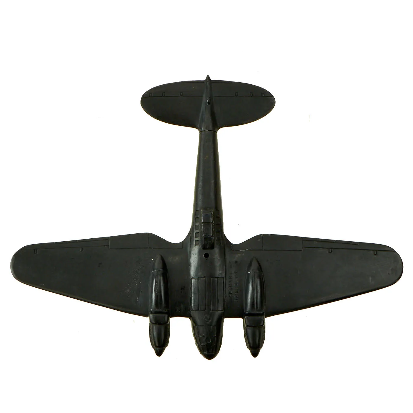 Original U.S. WWII 1942 American B-17 Flying Fortress & German Heinkel 111 Recognition Model Airplanes by Cruver