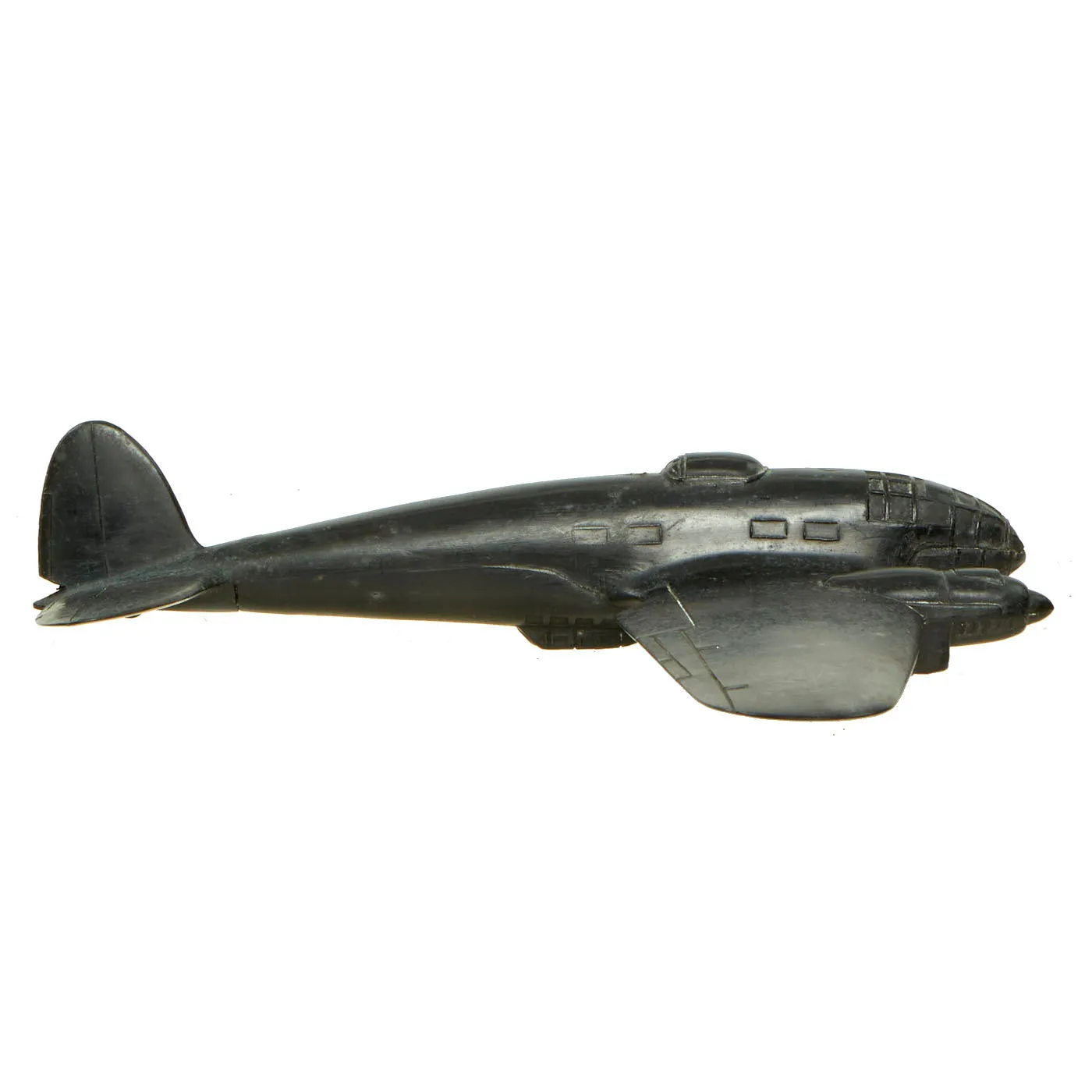 Original U.S. WWII 1942 American B-17 Flying Fortress & German Heinkel 111 Recognition Model Airplanes by Cruver