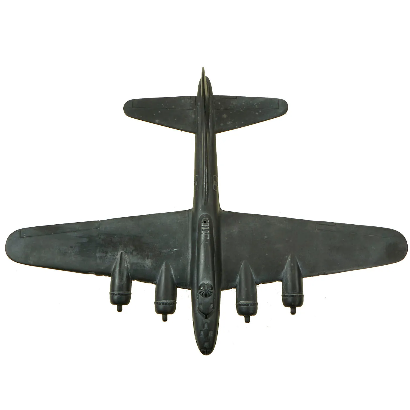 Original U.S. WWII 1942 American B-17 Flying Fortress & German Heinkel 111 Recognition Model Airplanes by Cruver