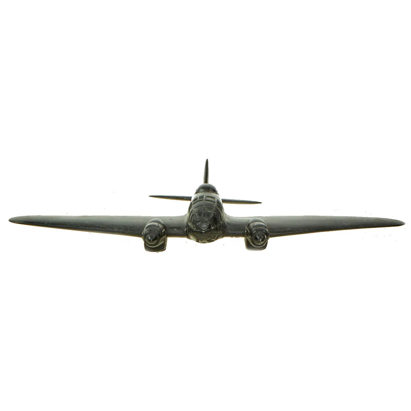 Original U.S. WWII 1942 American B-17 Flying Fortress & German Heinkel 111 Recognition Model Airplanes by Cruver