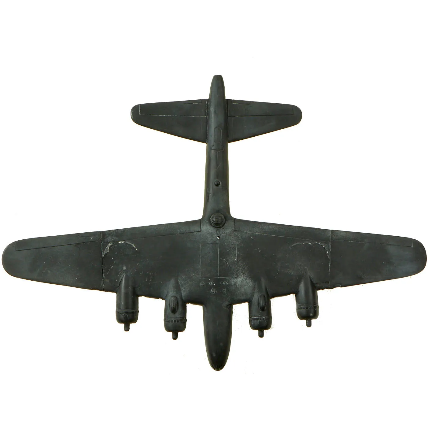 Original U.S. WWII 1942 American B-17 Flying Fortress & German Heinkel 111 Recognition Model Airplanes by Cruver