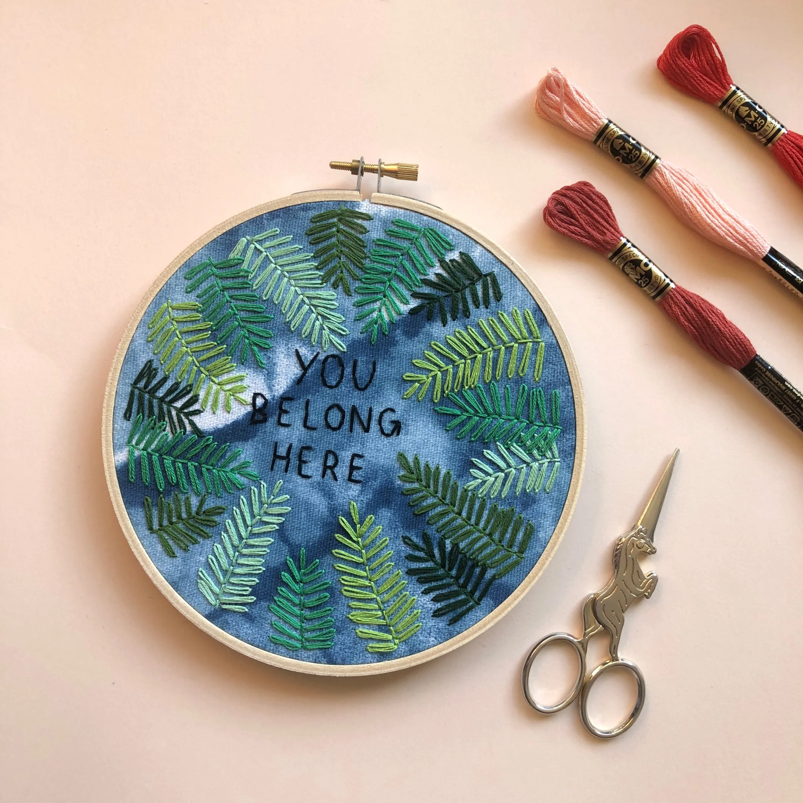 Positive Plants -Beginner Embroidery DIY Craft Kit
