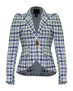 Pouf Sleeve One Button Blazer