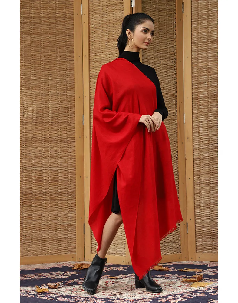 Pure Cashmere Pashmina Red Stole