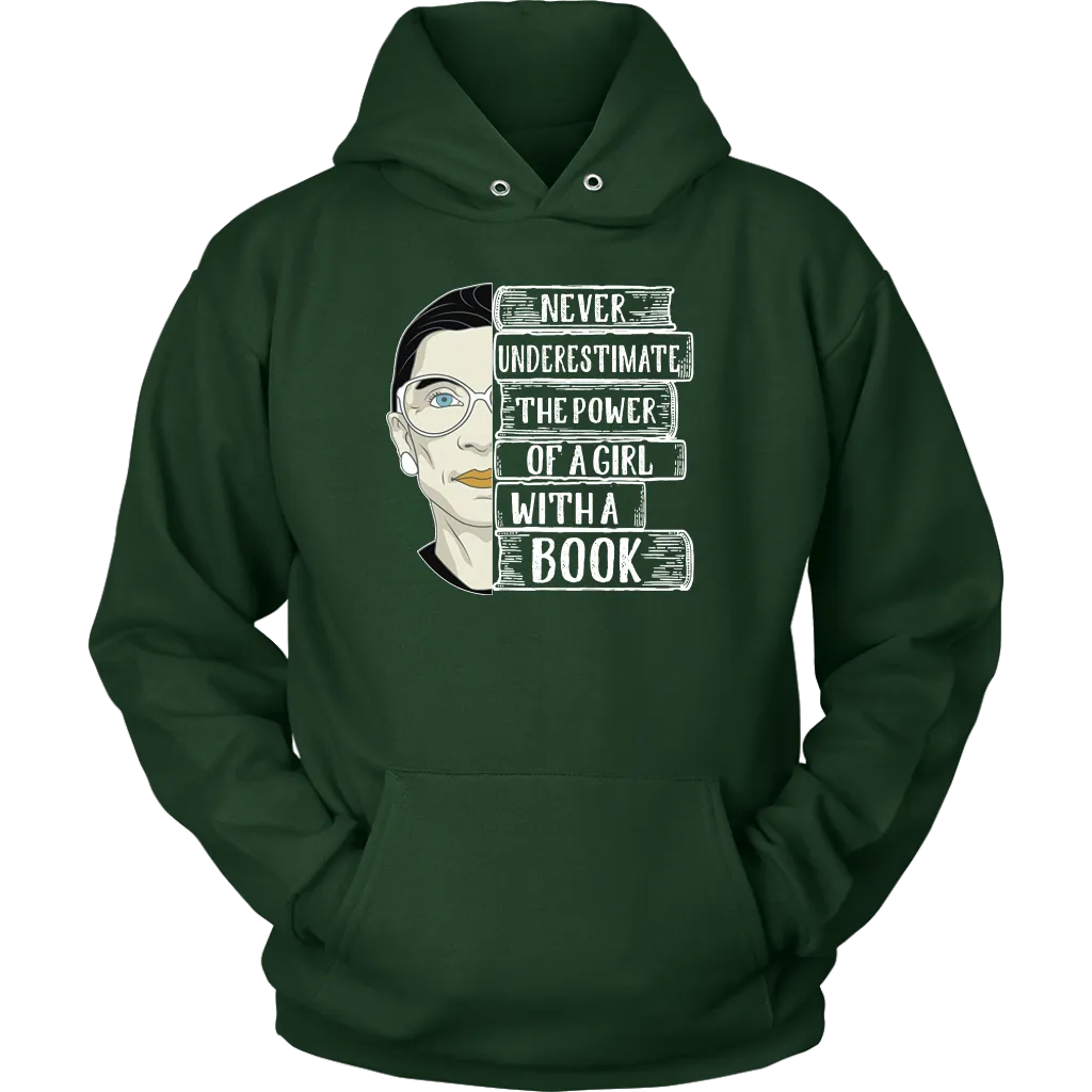 Ruth Bader "A Girl With A Book" Hoodie