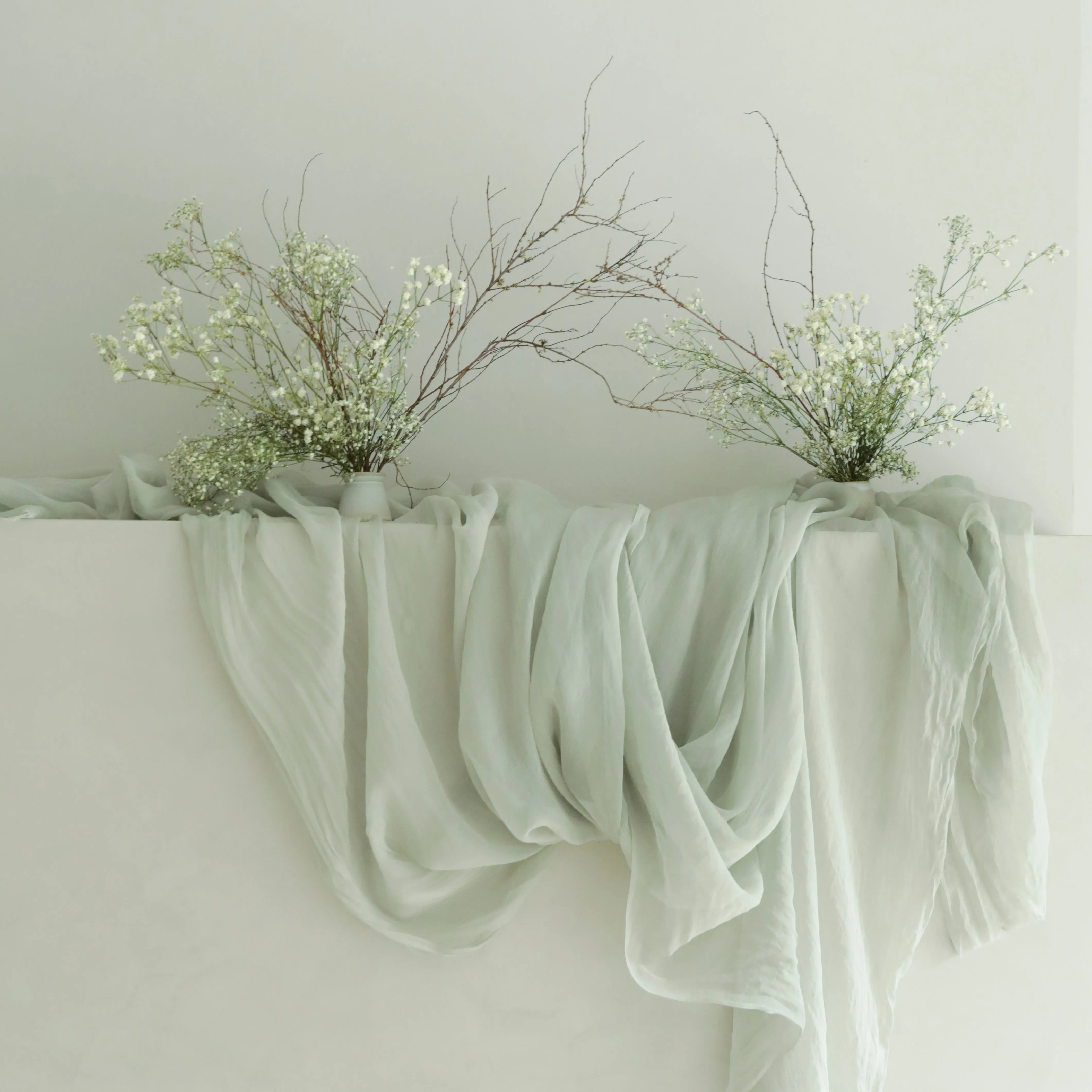 Sea Gray {Sheer Silk Runner}