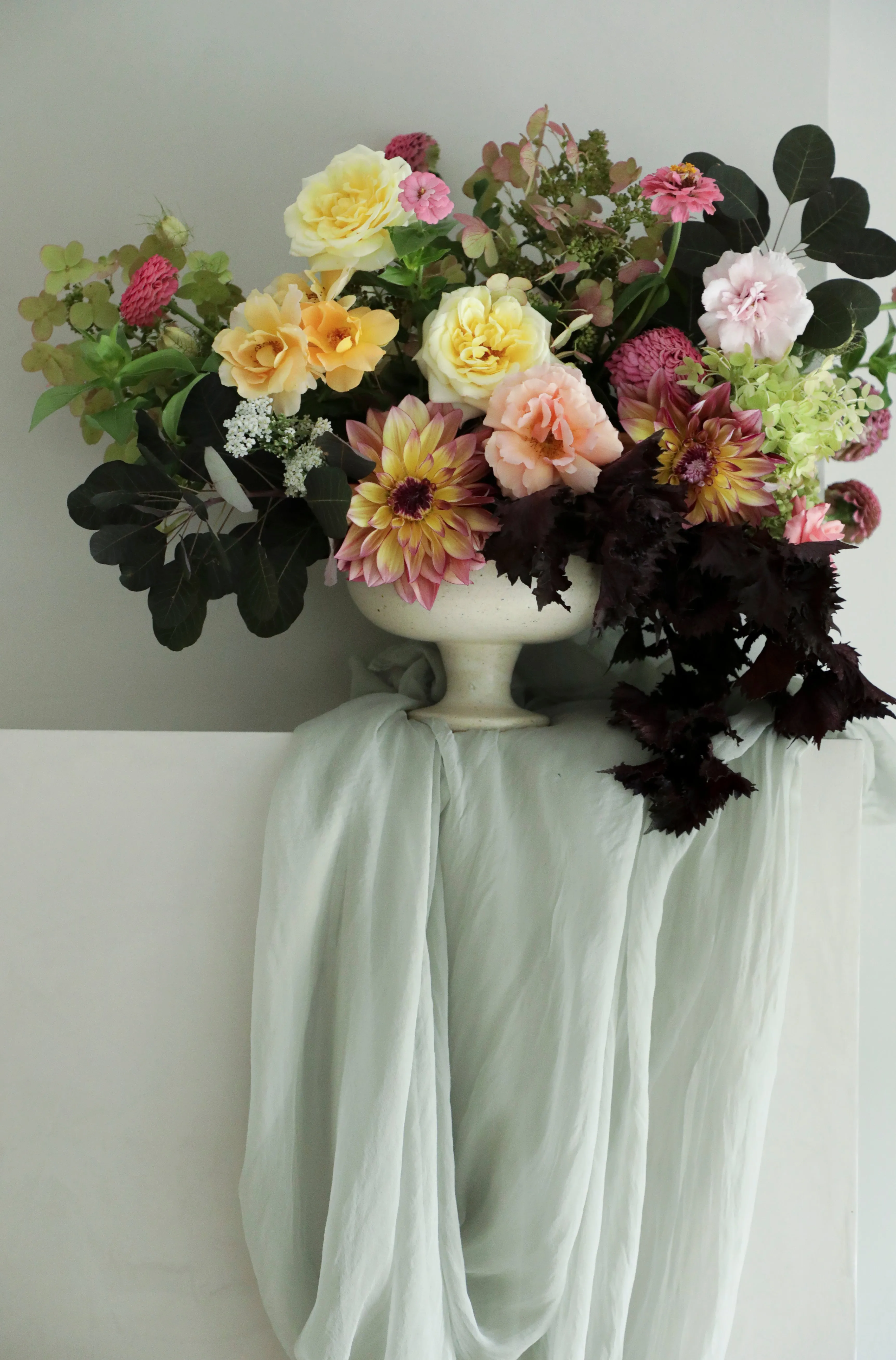 Sea Gray {Sheer Silk Runner}