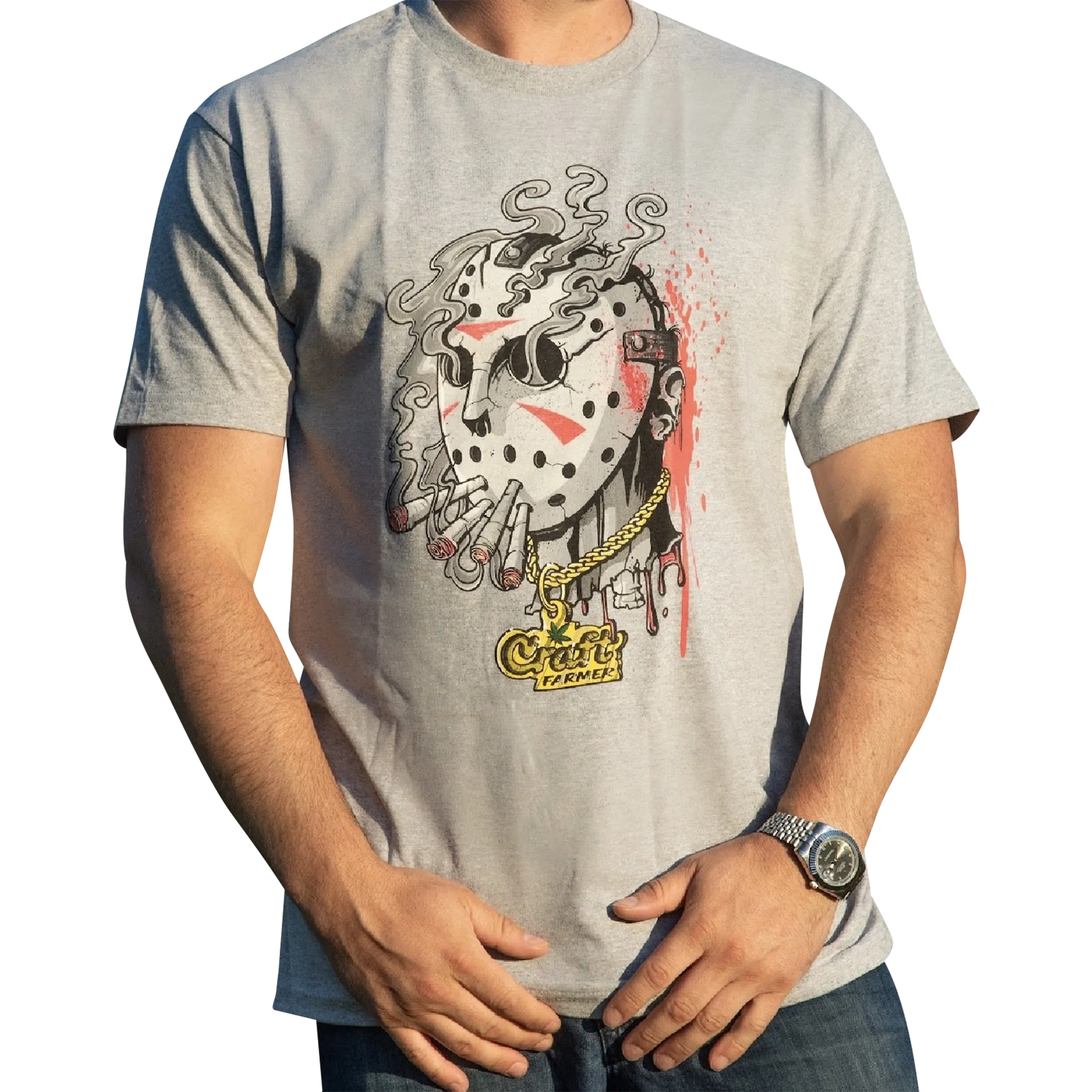 Smoked Out Jason GREY T-Shirt