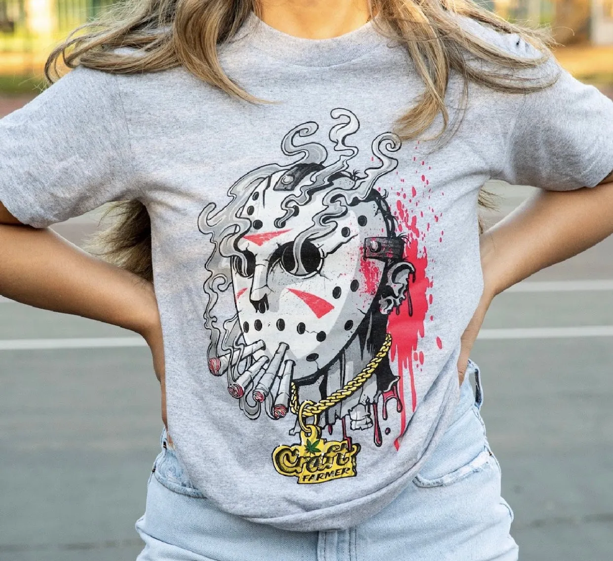 Smoked Out Jason GREY T-Shirt