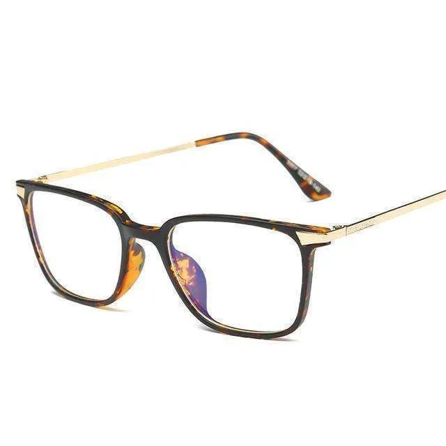 Square, Anti blue light,  radiation reduction, Myopia, Titanium Computer Eye Glasses
