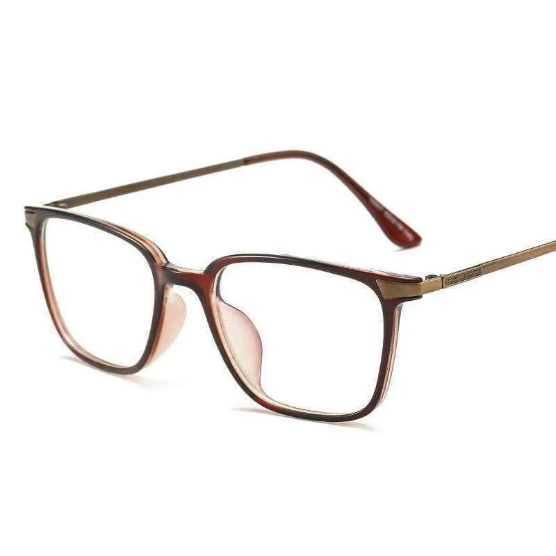 Square, Anti blue light,  radiation reduction, Myopia, Titanium Computer Eye Glasses