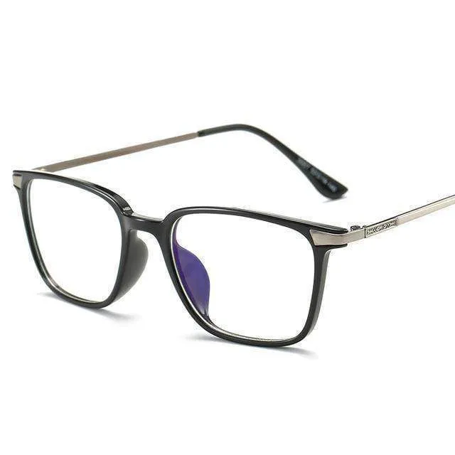 Square, Anti blue light,  radiation reduction, Myopia, Titanium Computer Eye Glasses