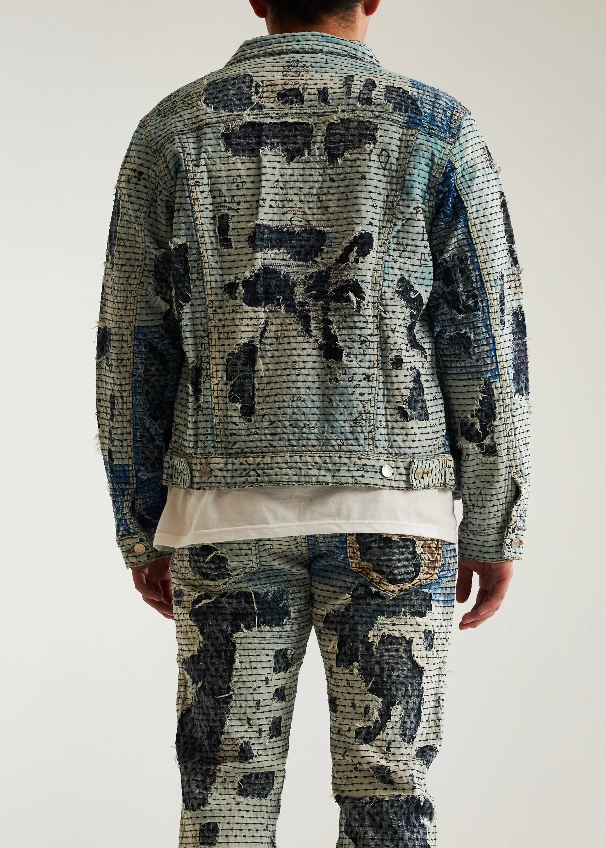 Sunview Denim Jacket (Blue Tie Dye)