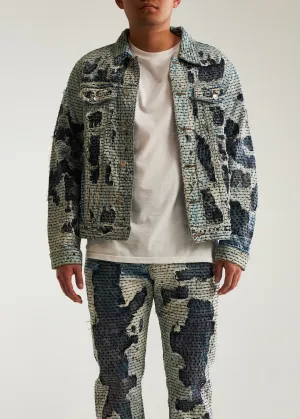 Sunview Denim Jacket (Blue Tie Dye)