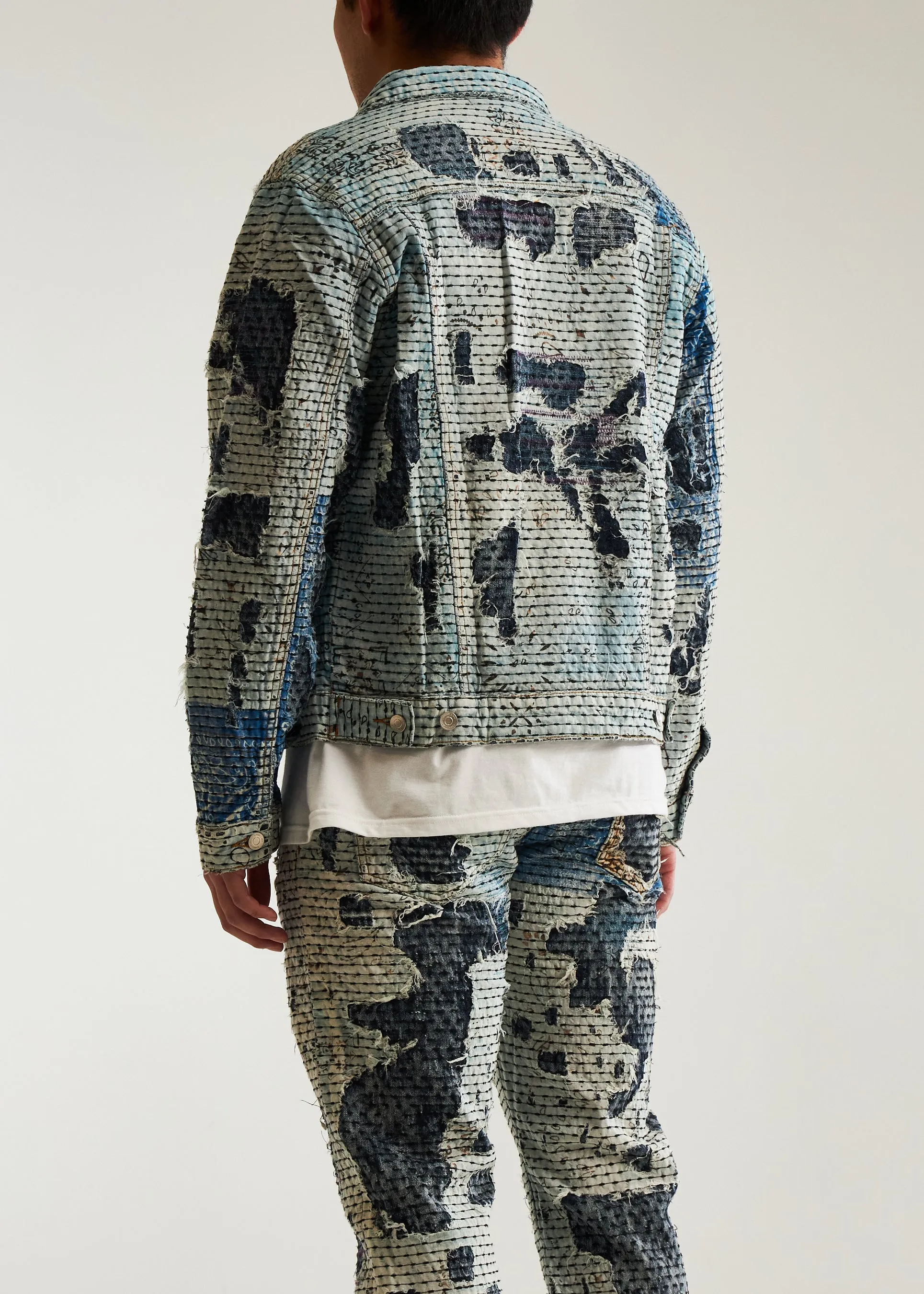 Sunview Denim Jacket (Blue Tie Dye)